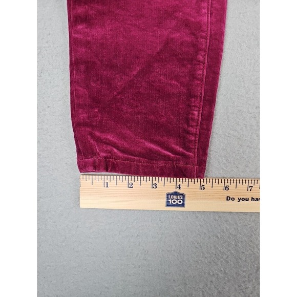Pilcro Antrhopologie Size 28 High Rise Skinny Corduroy Pants Burgundy - Picture 8 of 12